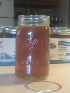 honey in a pint jar